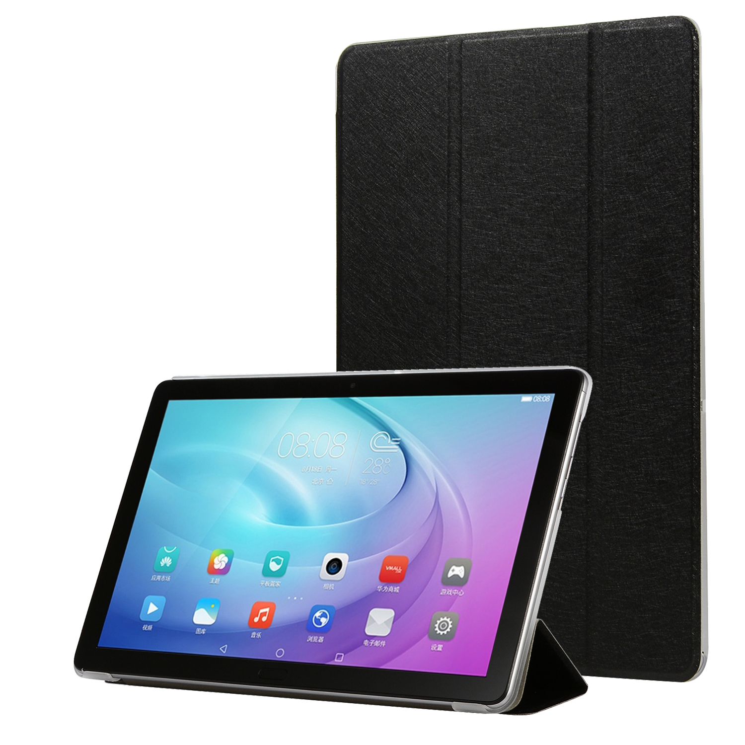 

Шелковая Текстура Три-разгона - Черный, Galaxy Tab S5e SM-T720