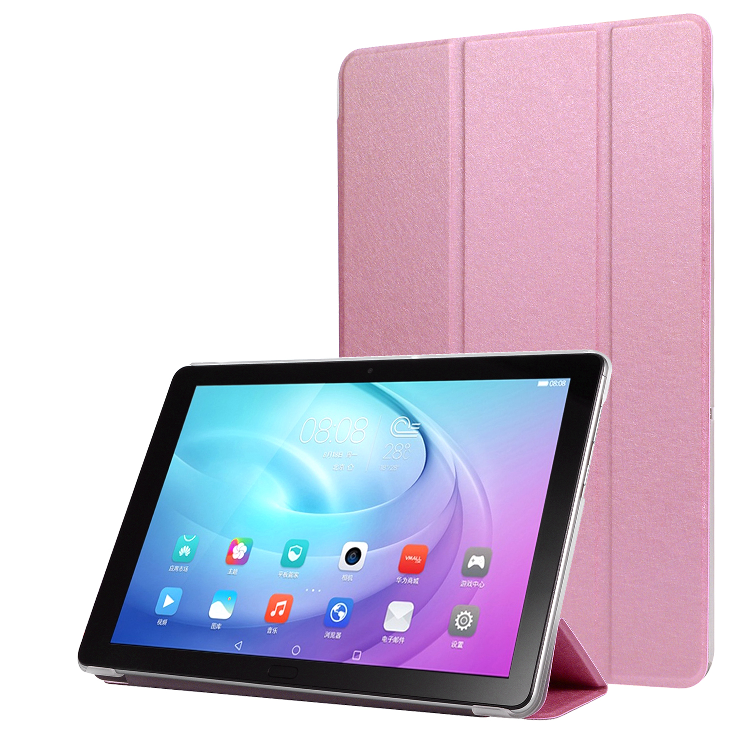 

Silk Texture Tri-fold Stand Leather Case for Samsung Galaxy Tab A 10.1 (2019) SM-T515 - Pink, Galaxy Tab A 10.1 (2019)