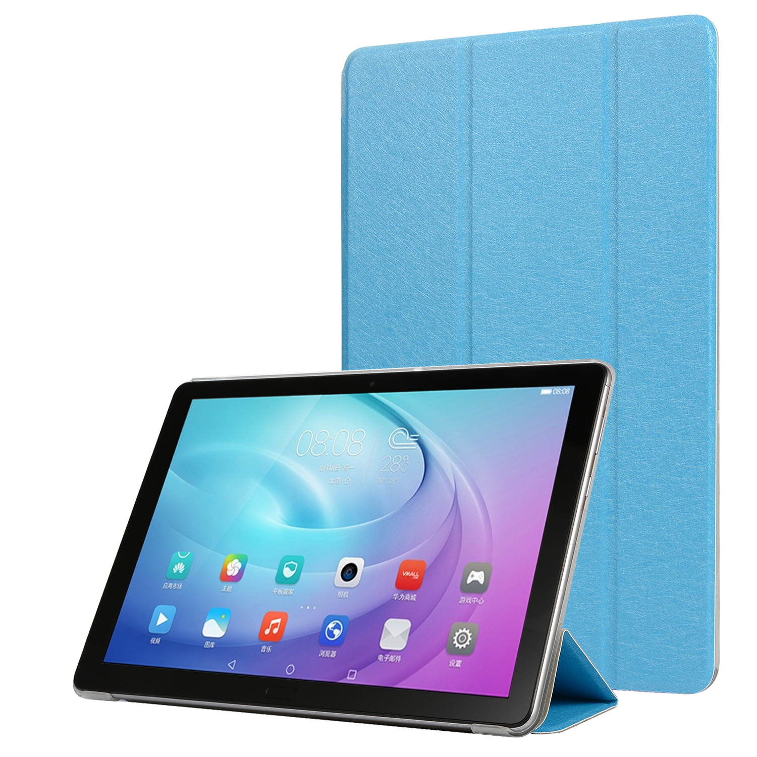

Silk Texture Tri-fold Stand Leather Case for Samsung Galaxy Tab A 10.1 (2019) SM-T515 - Baby Blue, Galaxy Tab A 10.1 (2019)
