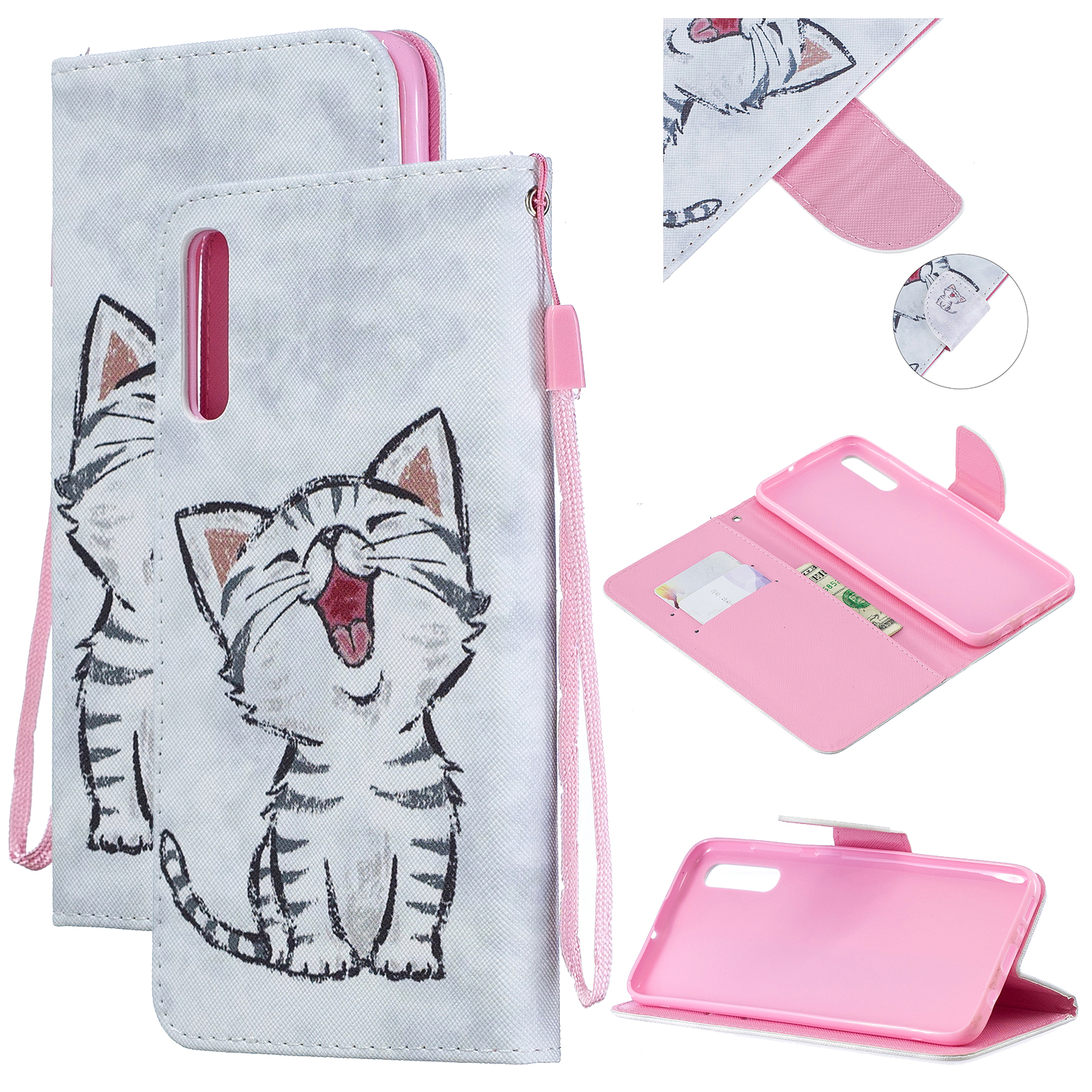 

Pattern Printing Leather Wallet Case for Samsung Galaxy A70 - Cat Pattern, Galaxy A70