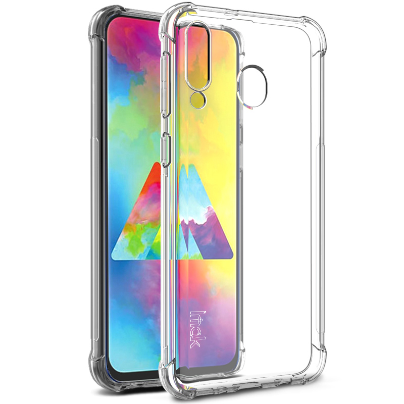 

IMAK Ударостойкий Корпус TPU С Антисусшиблой Защитной Пленкой Для Samsung Galaxy M30 / A40S. - Прозрачный, Galaxy M30