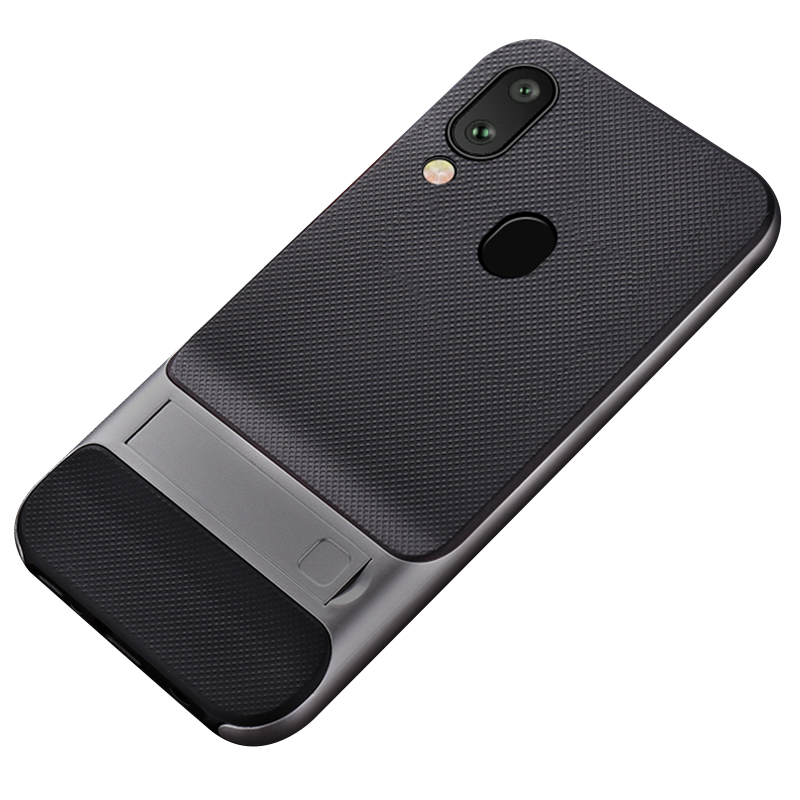 

ELEGANCE Netting Pattern TPU + PC Hybrid Shell with Kickstand for Samsung Galaxy A30/A20 - Grey, Galaxy A30