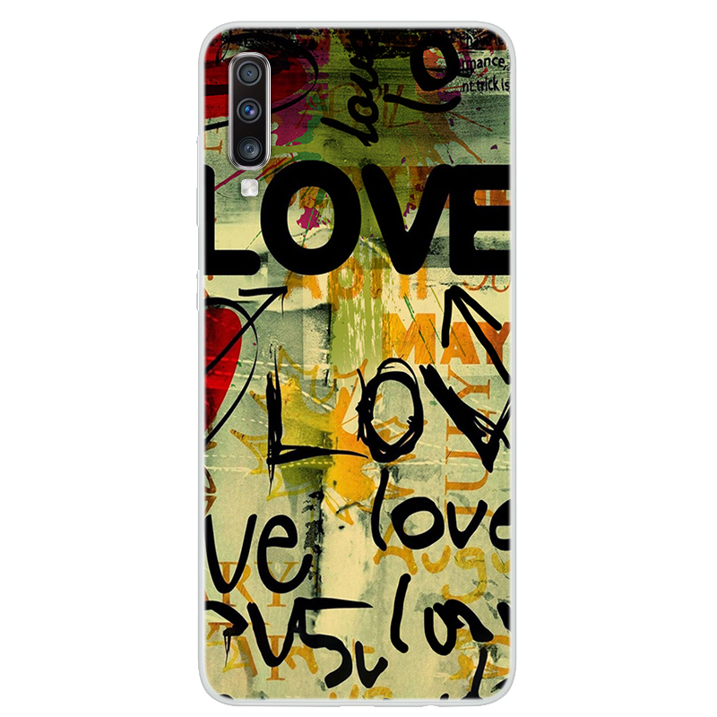 

Pattern Printing Soft TPU Phone Back Case for Samsung Galaxy A70 - Love, Galaxy A70