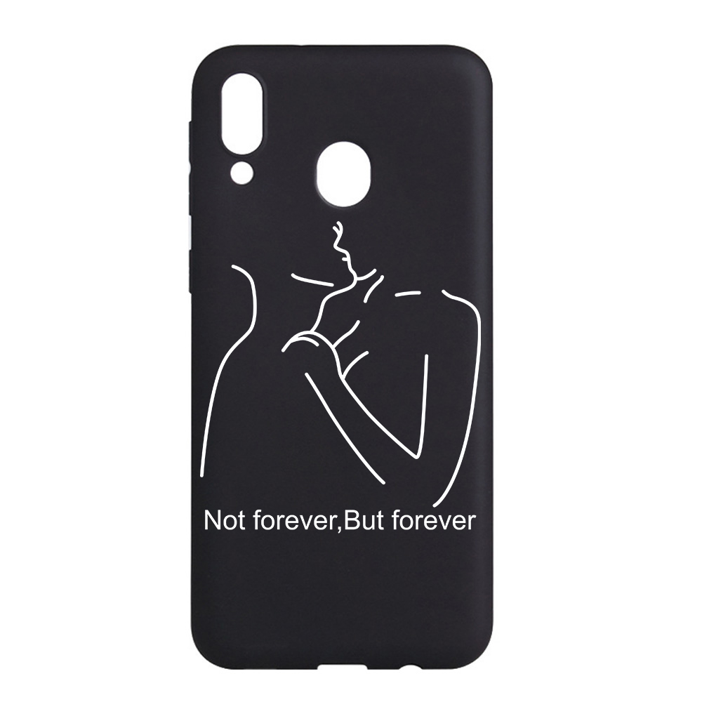 

Узорная Печать И Тиснение Flexi Matte TPU Cover Cover Для Samsung Galaxy A40 - Не Навсегда, Но Навсегда, Galaxy A40