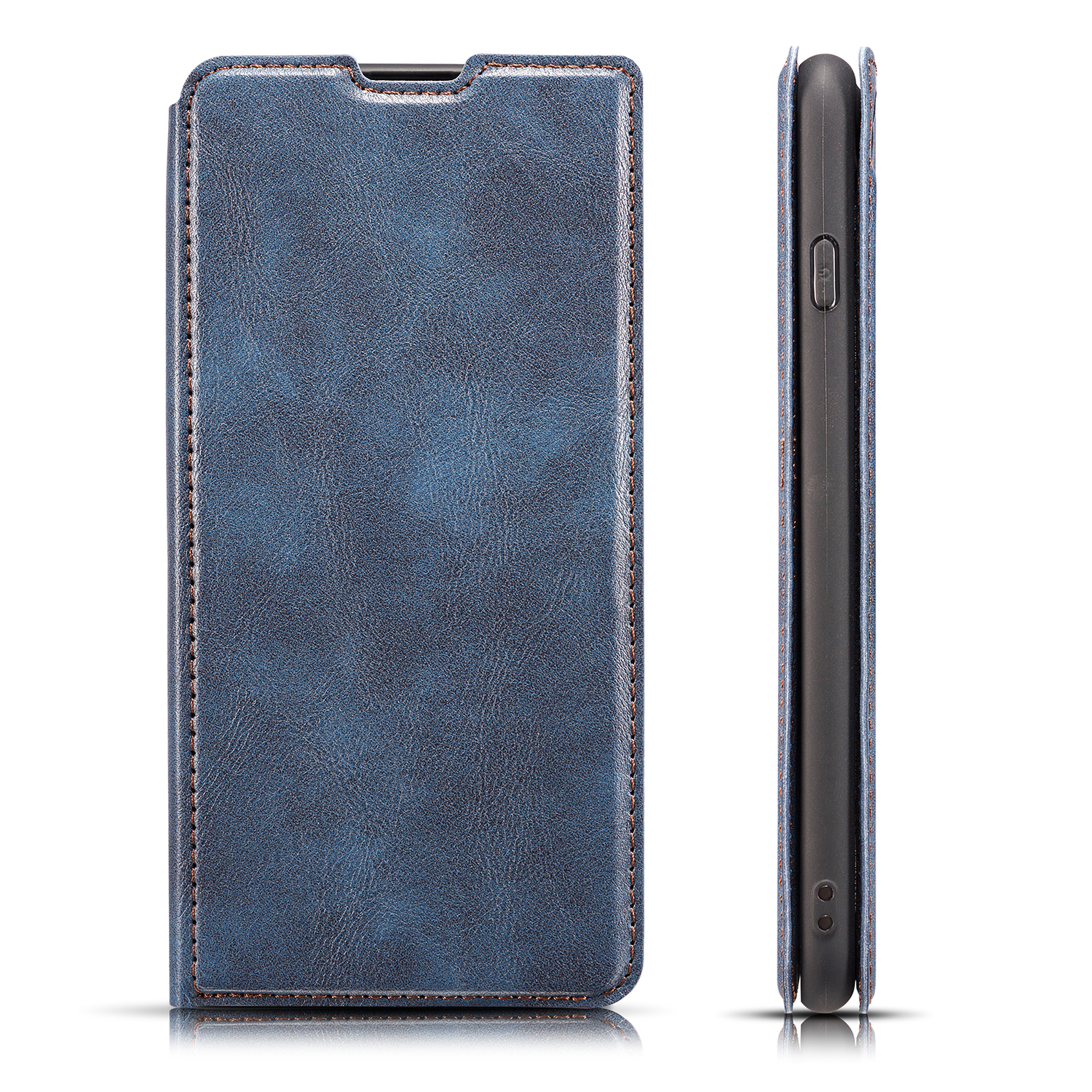 

Ultra-thin Leather Flip Phone Cover with Card Slots for Samsung Galaxy S10 5G - Blue, Galaxy S10 5G