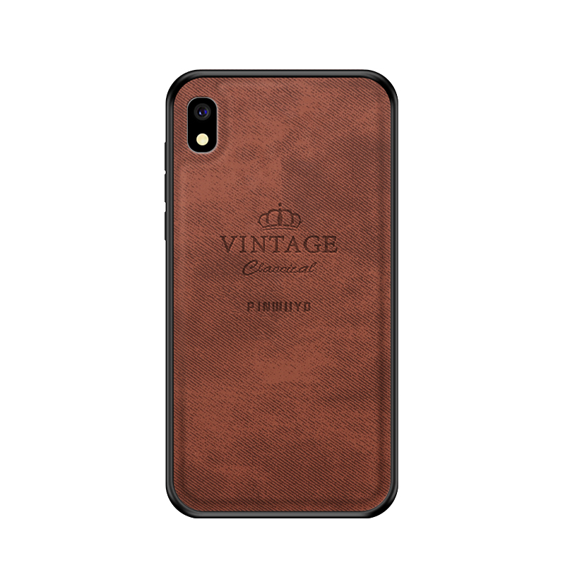 

PINWUYO Honorable Series PU Leather Coated PC + TPU Hybrid Case for Samsung Galaxy A10e - Brown, Galaxy A10e