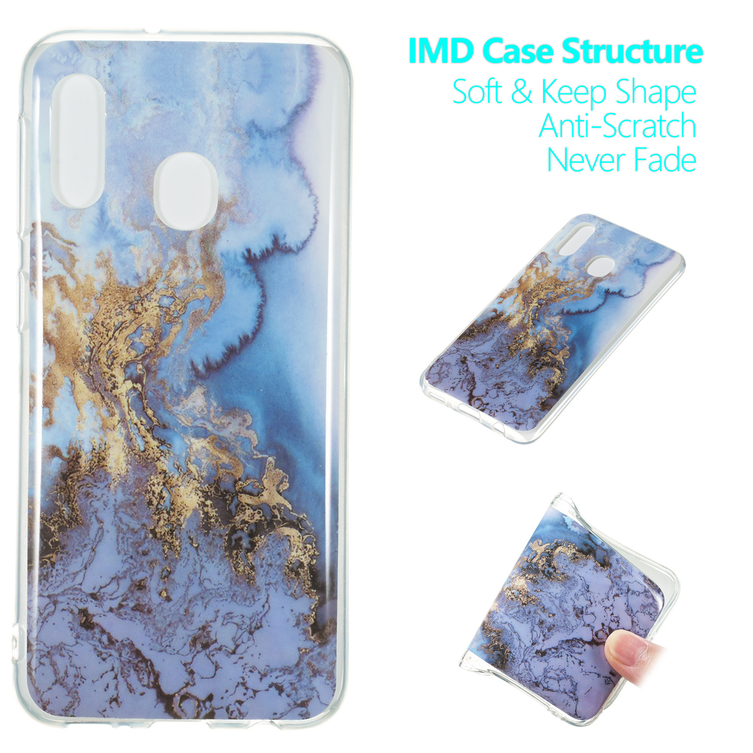 

Мраморный Паттерн IMD Case TPU Для Samsung Galaxy A20e - Стиль к., Galaxy A20e