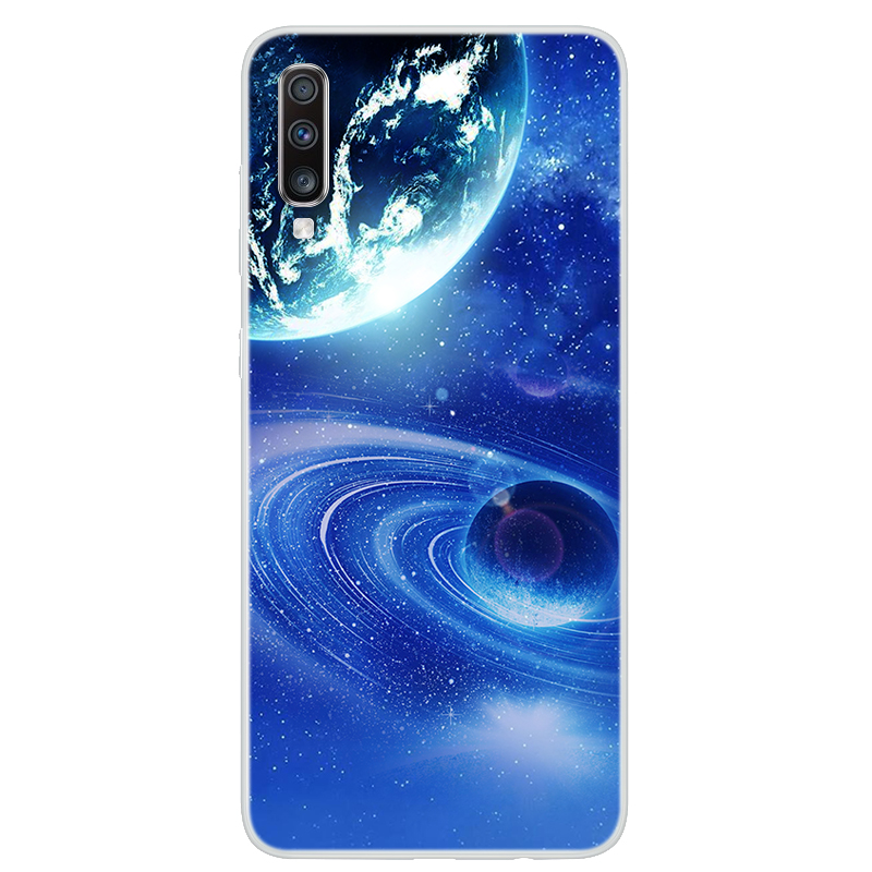 

Space Series Pattern Printed TPU Phone Case Cover for Samsung Galaxy A70 - Style C, Galaxy A70