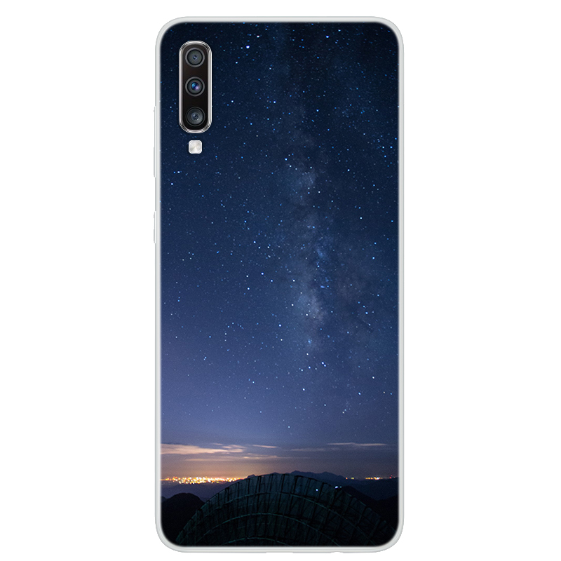 

Space Series Pattern Printed TPU Phone Case Cover for Samsung Galaxy A70 - Style I, Galaxy A70