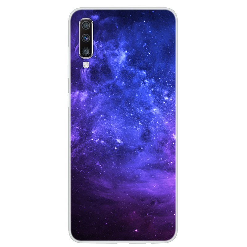 

Space Series Pattern Printed TPU Phone Case Cover for Samsung Galaxy A70 - Style K, Galaxy A70