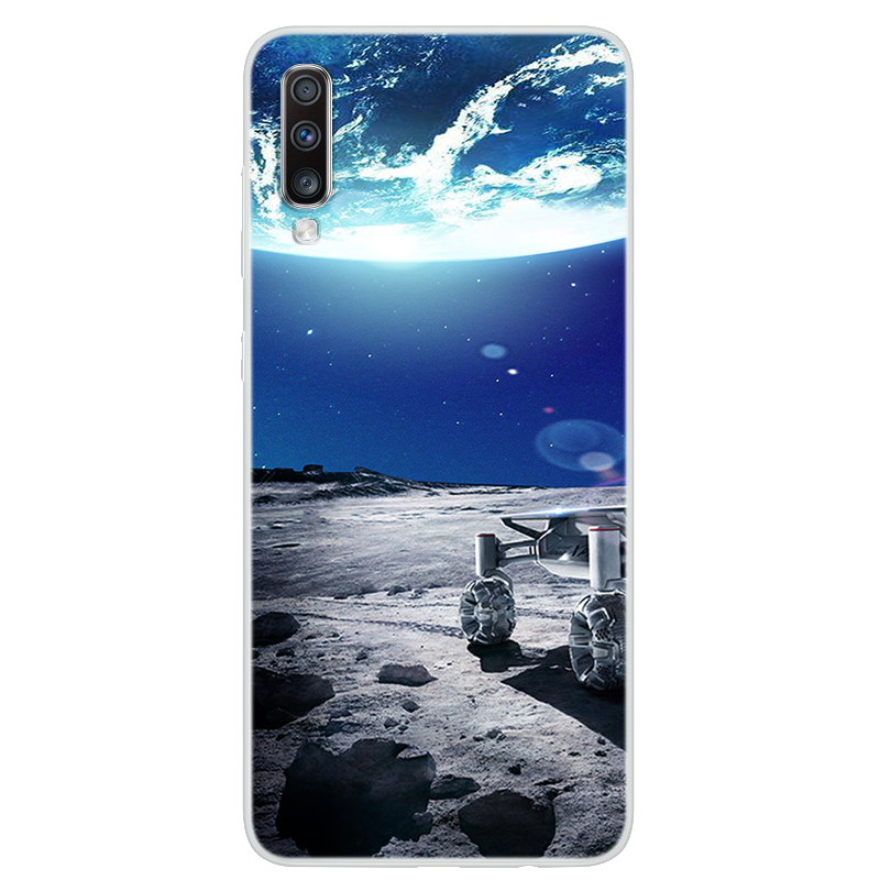 

Шаблон Космического Серии Печатный TPU Чехол Для Телефона Для Samsung Galaxy A70 - Стиль В., Galaxy A70