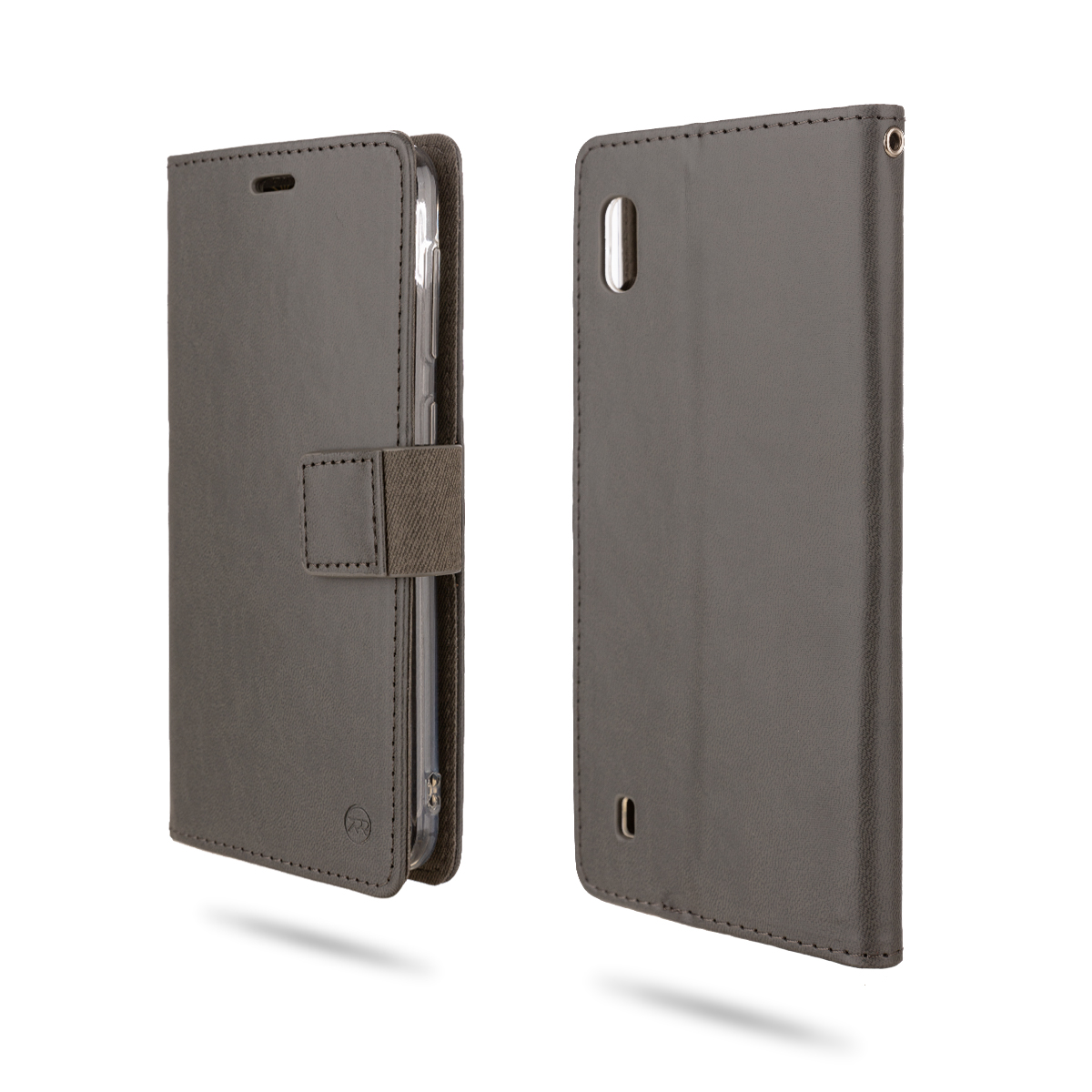 

ROAR PU Leather + TPU Stand Wallet Phone Cover for Samsung Galaxy A10 - Grey, Galaxy A10