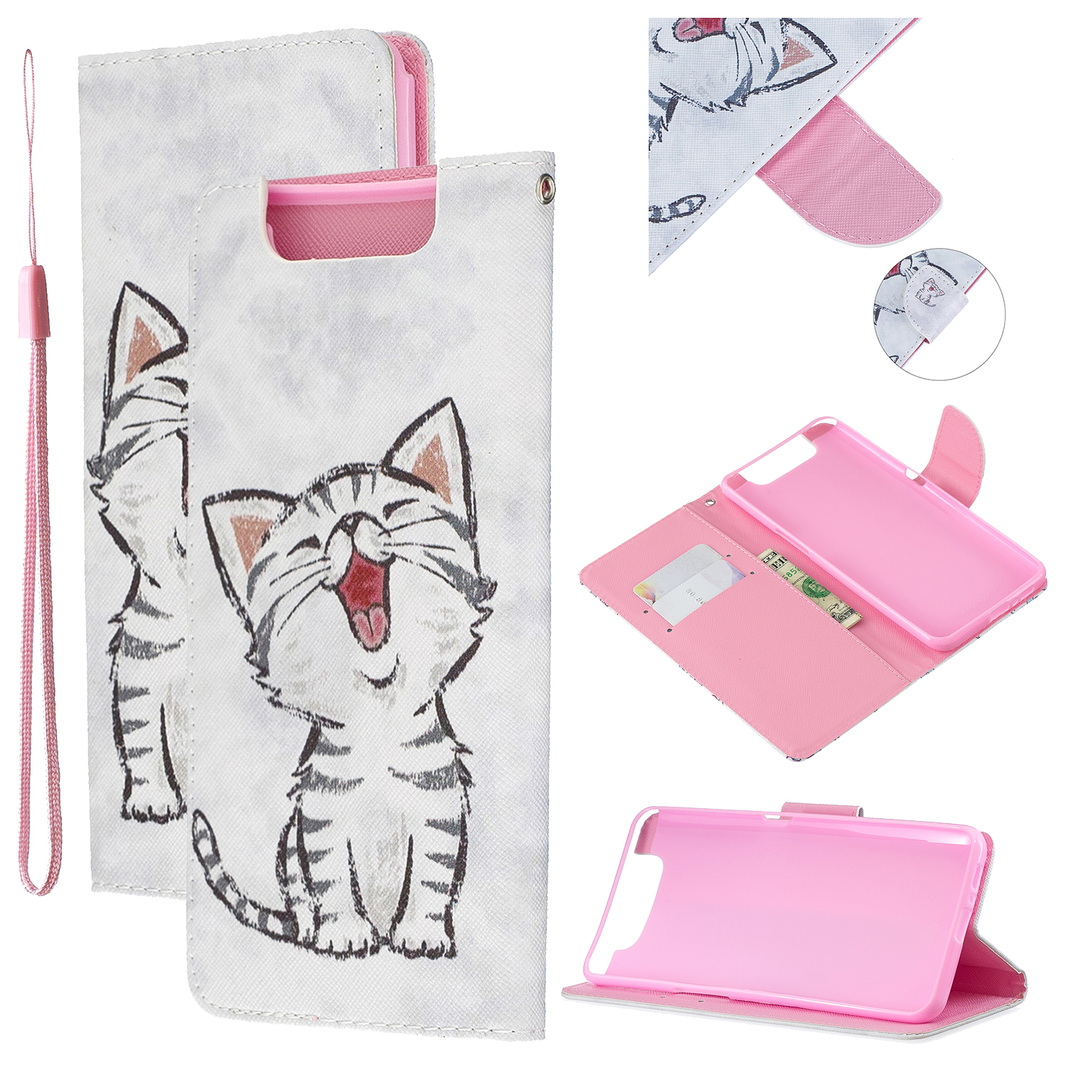 

Pattern Printing Leather Wallet Case for Samsung Galaxy A80/A90 - Lovely Cat, Galaxy A80