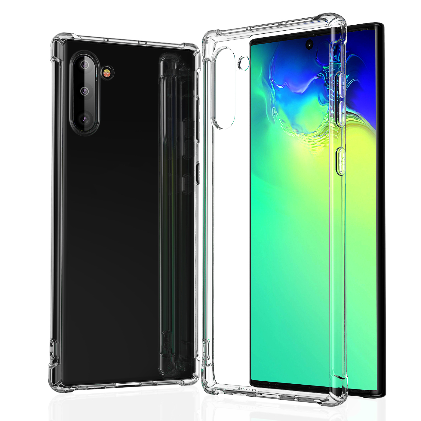 

Leeu Design Air Cuushion Aublicue TPU Cover Cover С Разъемом Голоса Для Samsung Galaxy Note 10 / Примечание 10 5G - Прозрачный, Galaxy Note 10