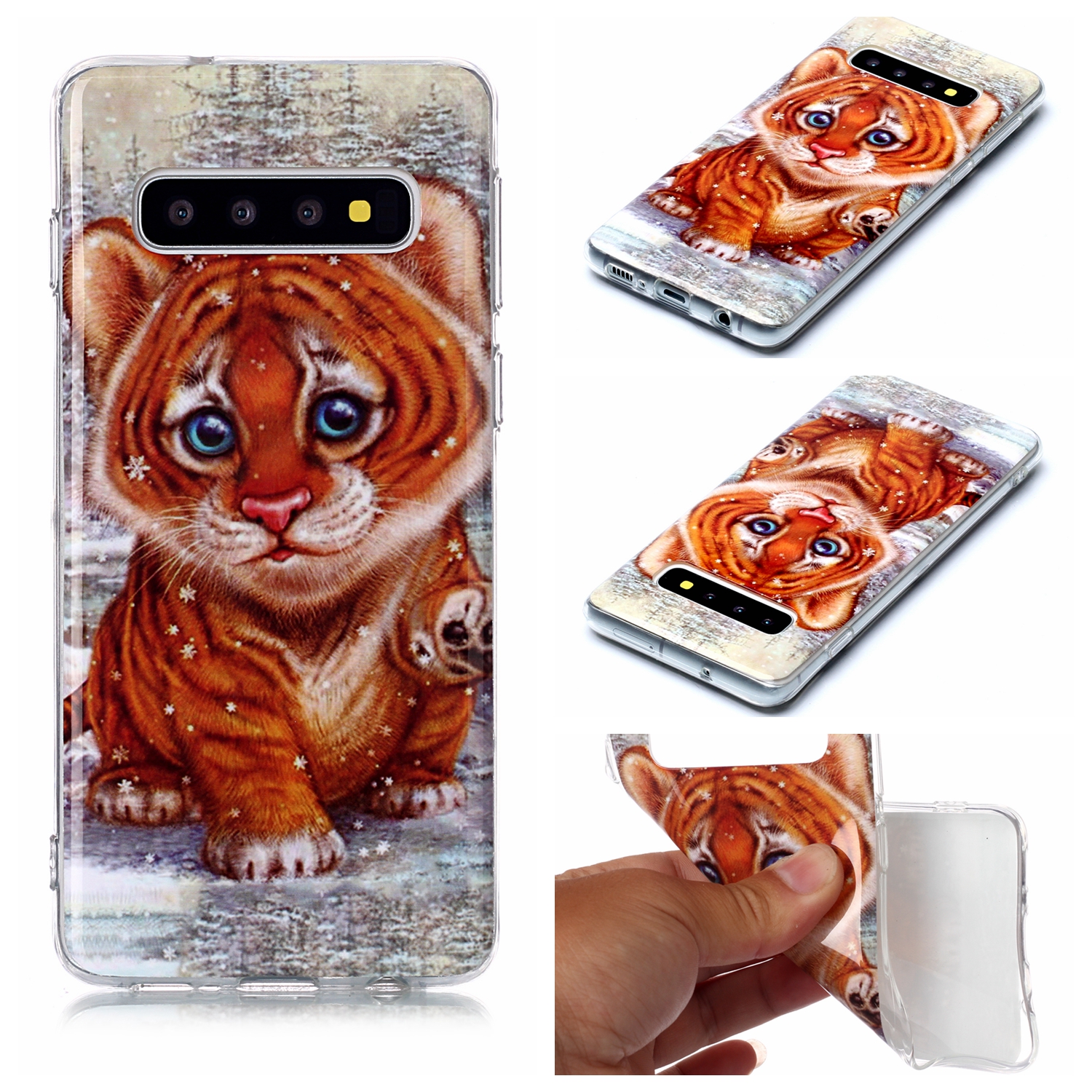 

Pattern Printing IMD TPU Phone Case for Samsung Galaxy S10 - Tiger, Galaxy S10