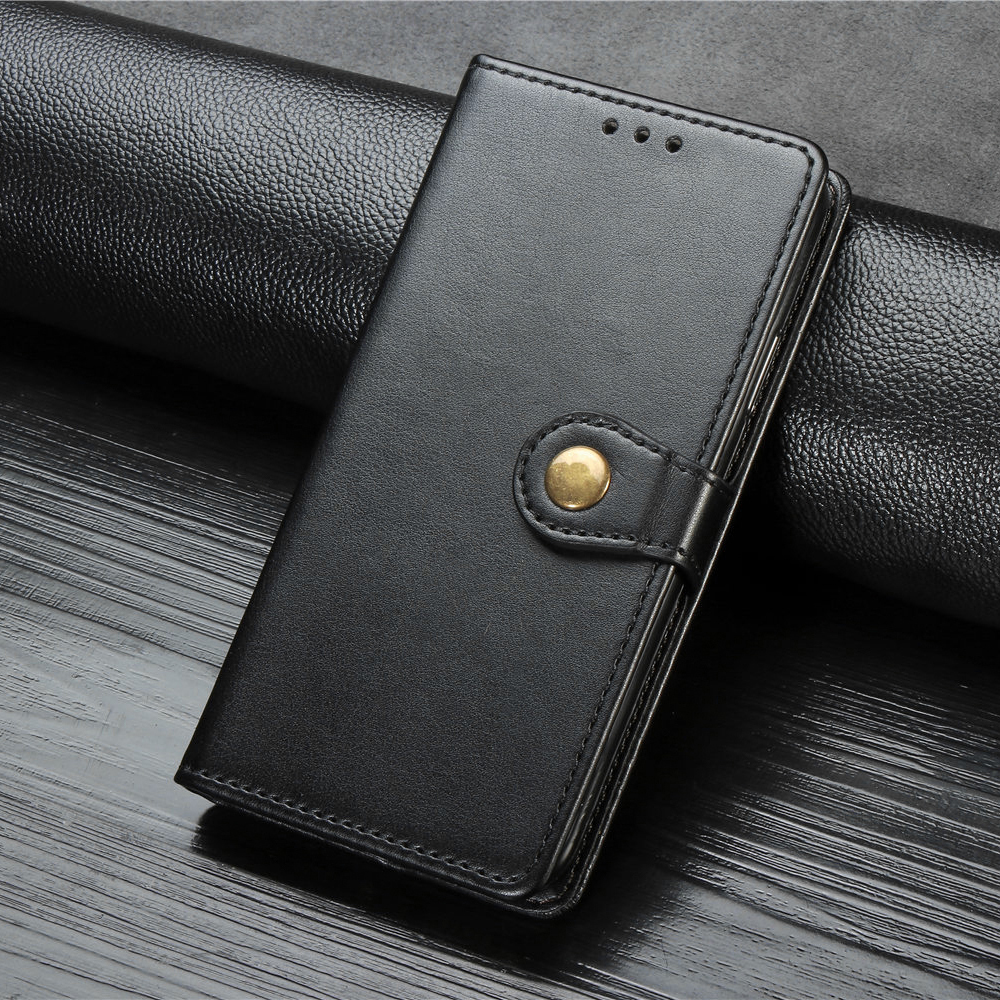 

Magnetic Closure Leather Wallet Stand Phone Case with Lanyard Cover for Samsung Galaxy S10 - Black, Galaxy S10