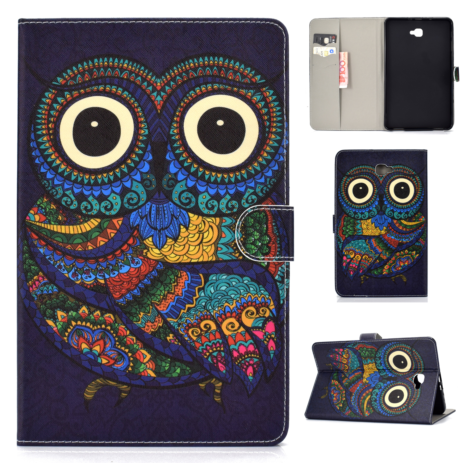 

Pattern Leather Tablet Case for Samsung Galaxy Tab A 10.1 (2016) - Owl, Galaxy Tab A 10.1 (2016)