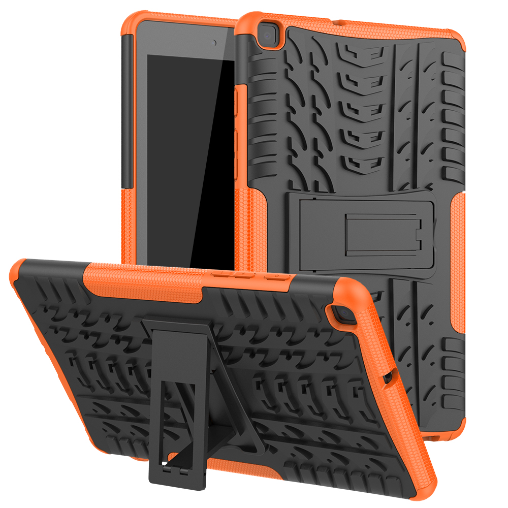 

Tyre Pattern PC + TPU Hybrid Tablet Case with Kickstand for Samsung Galaxy Tab A 8.0 Wi-Fi (2019) SM-T290 - Orange, Galaxy Tab A 8.0 Wi-Fi (2019) T290