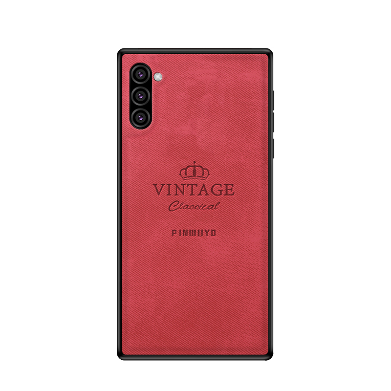 

Pinwuyo Почетное Серия PU Кожаное Покрытие PC + TPU Гибридный Чехол Для Samsung Galaxy Note 10 5G / Примечание 10. - Красный, Galaxy Note 10 5G