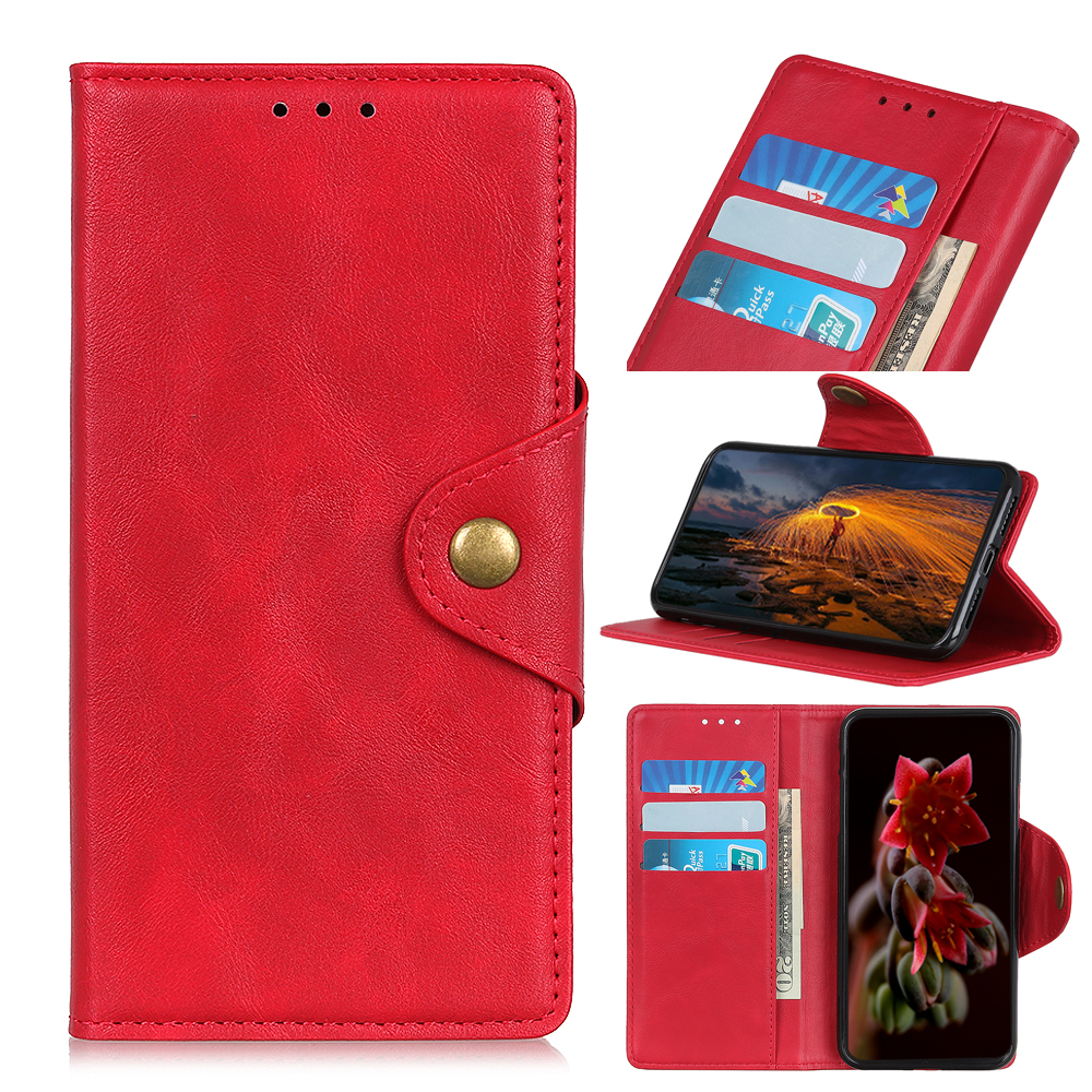 

Wallet Leather Stand Case for Samsung Galaxy A20s - Red, Galaxy A20s
