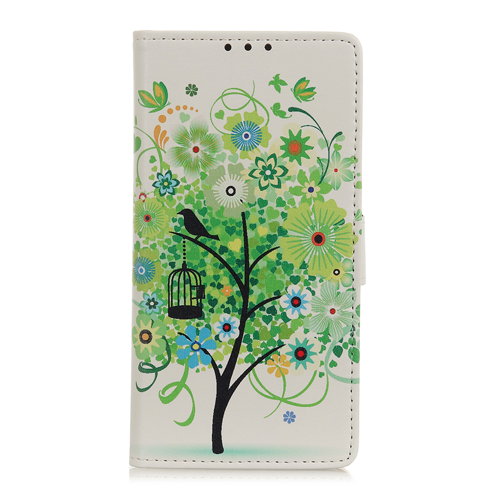 

Printing Skin Leather Wallet Shell Case for Samsung Galaxy A20s - Green Tree, Galaxy A20s