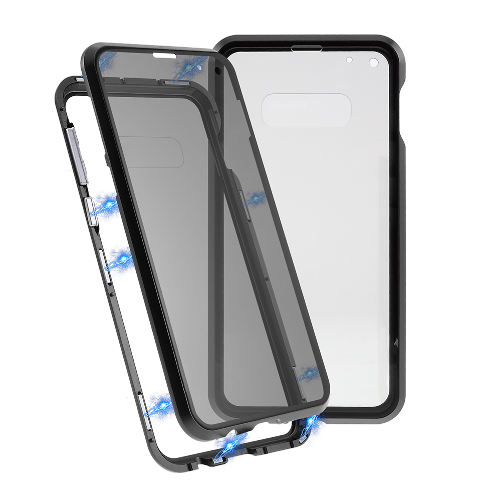 

Anti-peep Magnetic Metal Frame + Tempered Glass Phone Protective Case for Samsung Galaxy S10e - Black, Galaxy S10e
