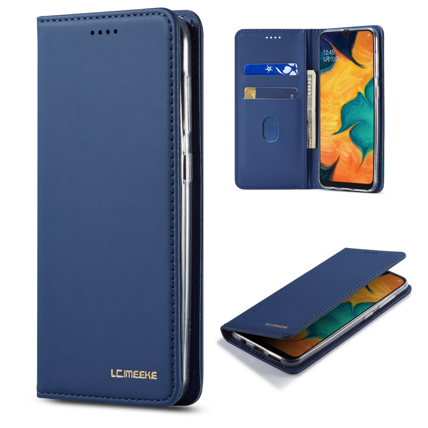 

LC.IMEEKE LC-002 Wallet Leather Case for Samsung Galaxy A20e - Blue, Galaxy A20e
