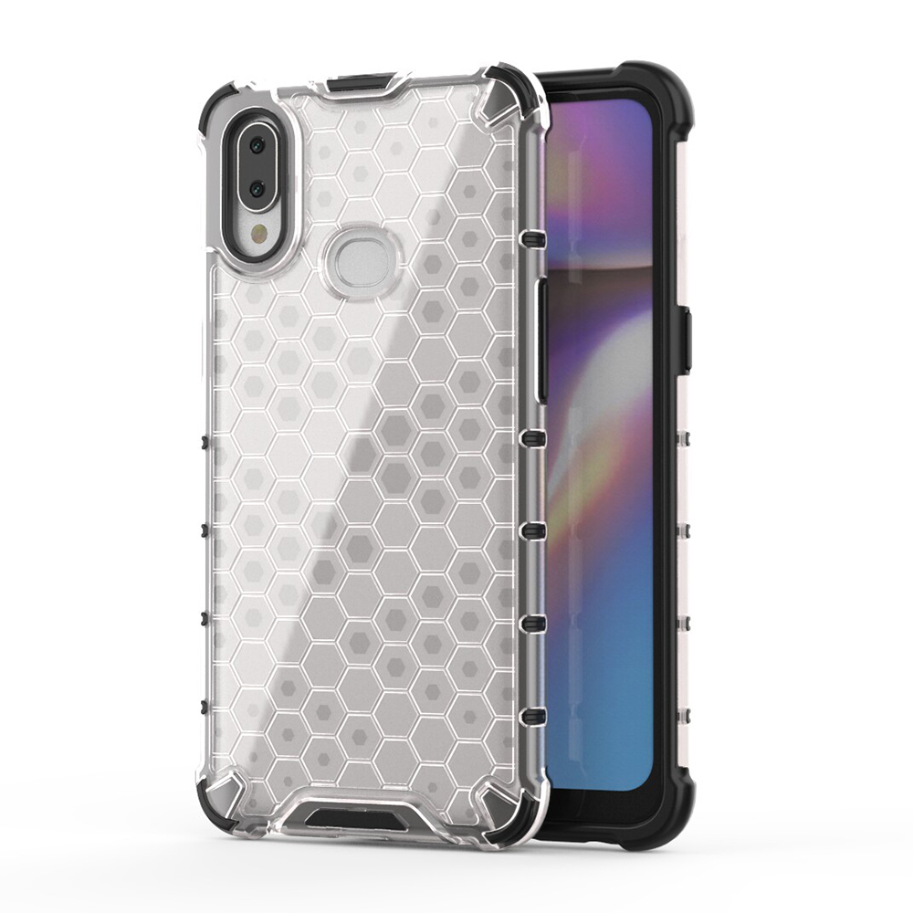 

Honeycomb Pattern Shock-proof TPU + PC Combo Shell for Samsung Galaxy A10s - White, Galaxy A10s