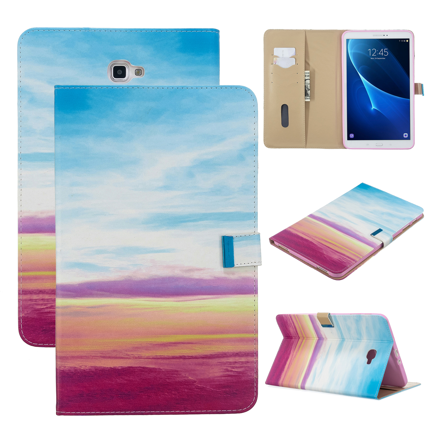 

Pattern Printing PU Leather Flip Stand Tablet Case for Samsung Galaxy Tab A 10.1 (2016) T580 - Colorful Land, Galaxy Tab A 10.1 (2016)