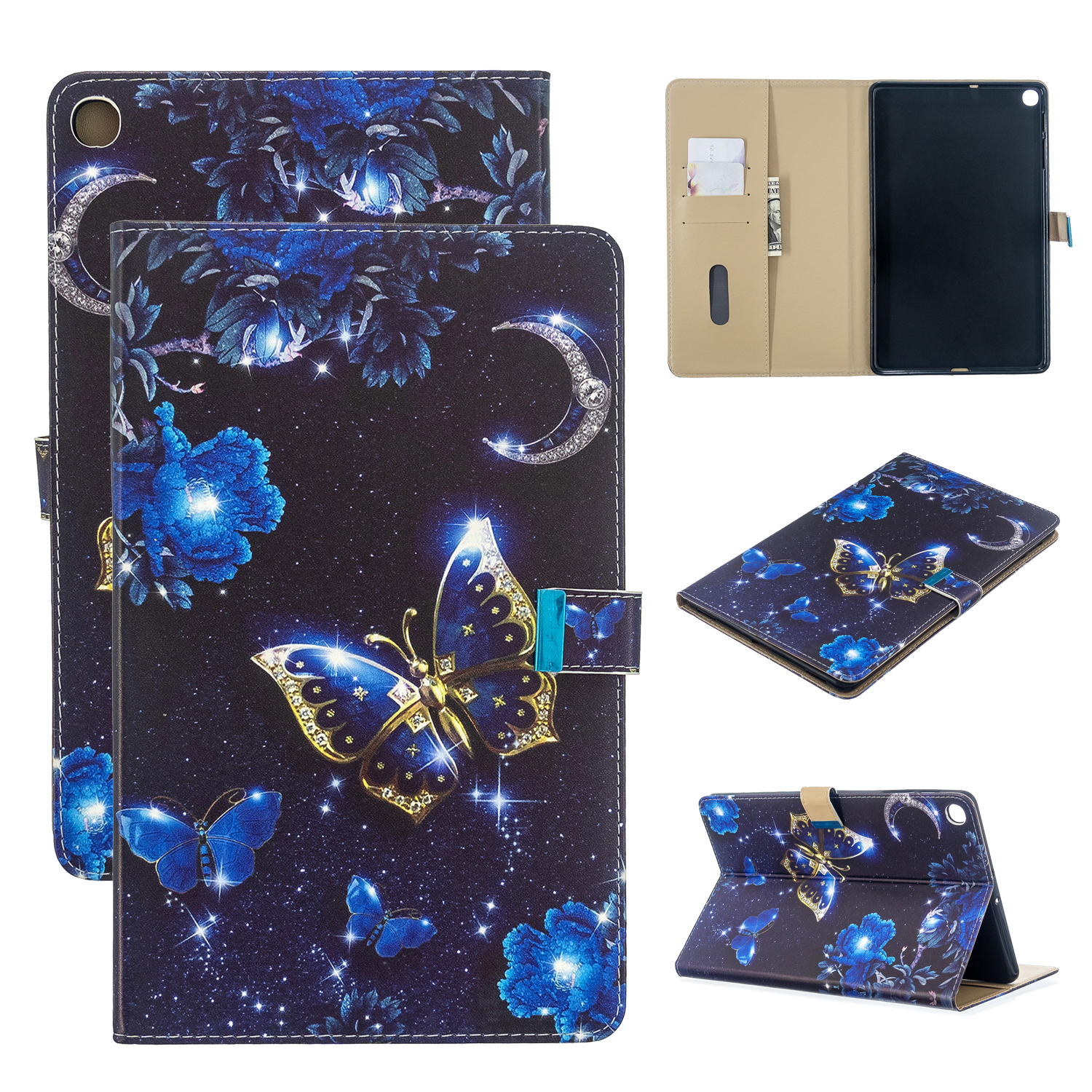 

Печать с Рисунком PU Кожаная Подставка Для Таблеток Для Samsung Galaxy Tab A 10.1 (2019) T510 - Бабочка, Galaxy Tab A 10.1 (2019)