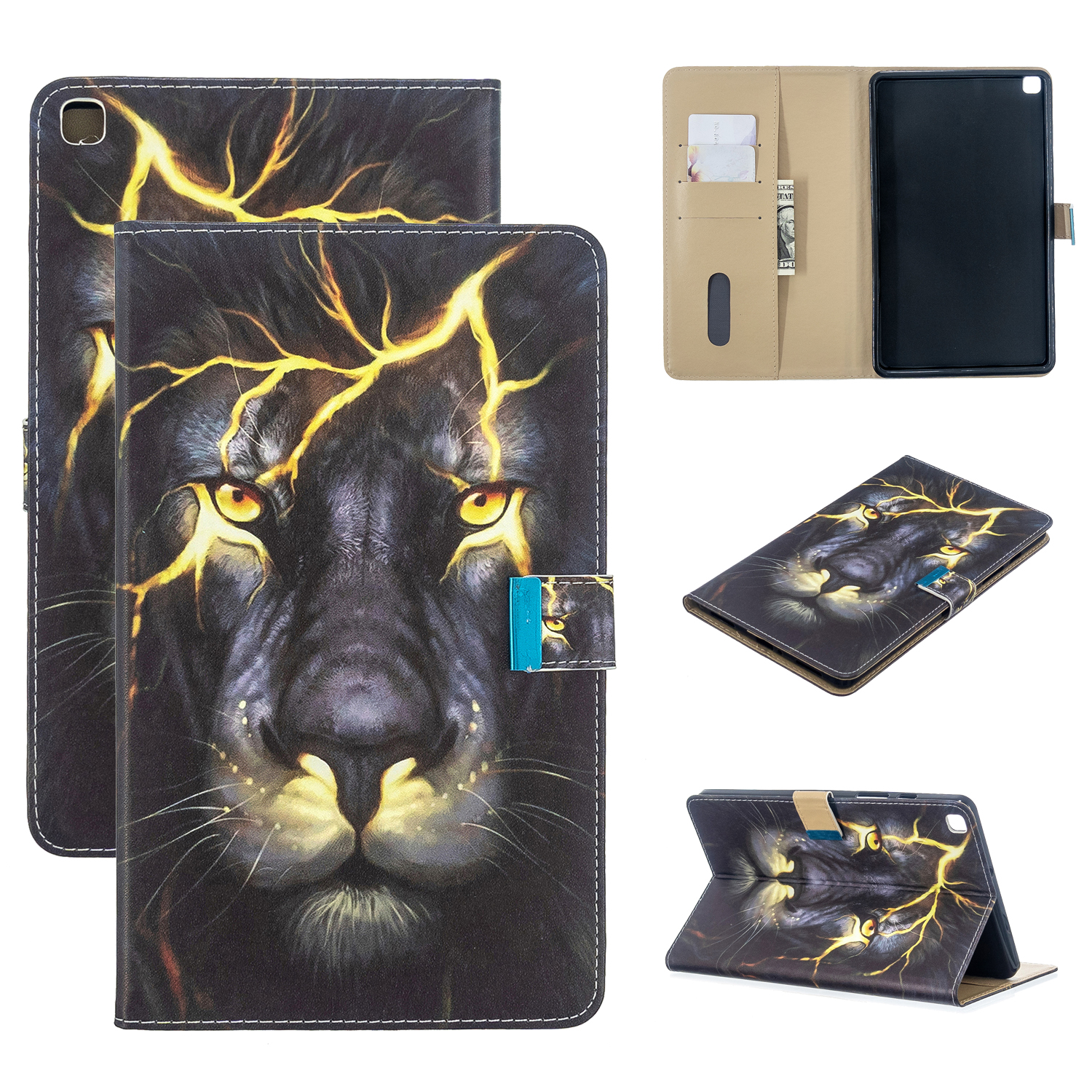

Pattern Printing Wallet Stand Flip Leather Case for Samsung Galaxy Tab A 8.0 Wi-Fi (2019) SM-T290/T295 - Lion, Galaxy Tab A 8.0 (2019)