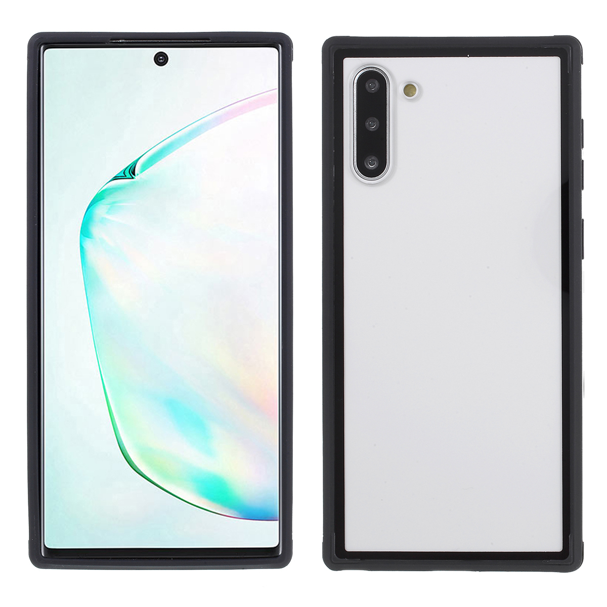 

Прозрачный Акриловый + TPU Cover Cover Cover Для Samsung Galaxy Note 10 / Note 10 5G - Чернить, Galaxy Note 10