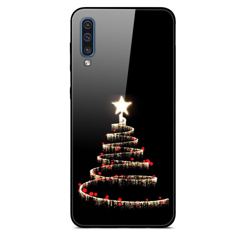 

Christmas Series Hard Glass Phone Case for Samsung Galaxy A50s/A30s/A50 - Star, Galaxy A50