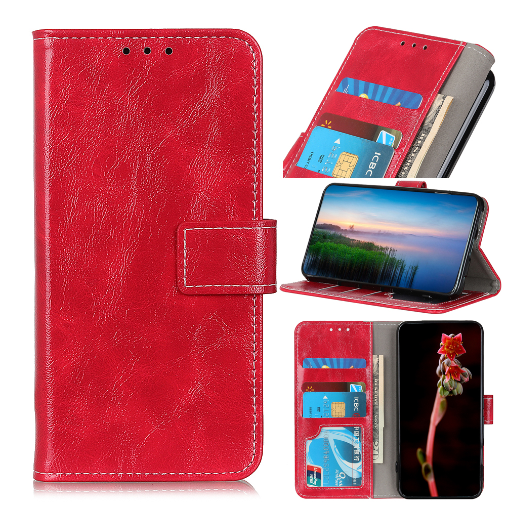 

Retro Crazy Horse Style Leather Case for Samsung Galaxy A71 - Red, Galaxy A71 4G