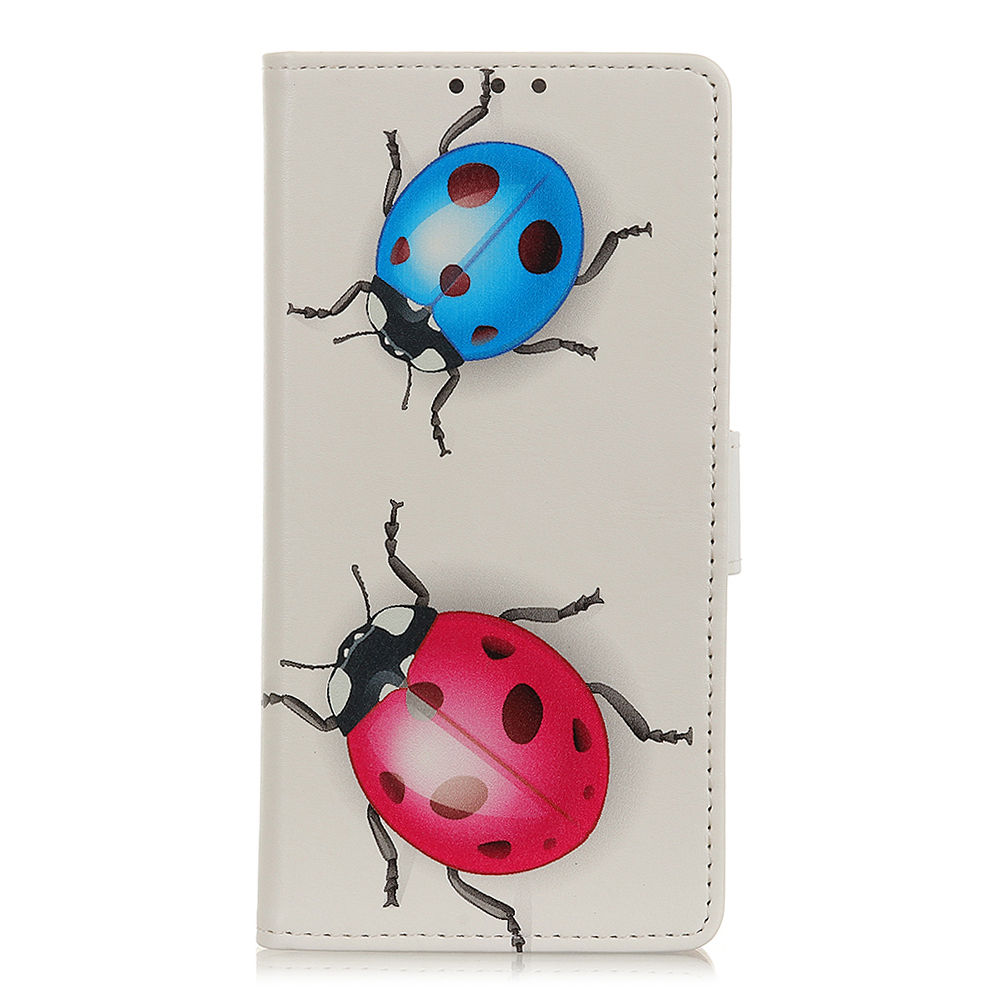 

Printing Surface PU Leather Wallet Stand Phone Shell for Samsung Galaxy S20 - Ladybugs, Galaxy S20