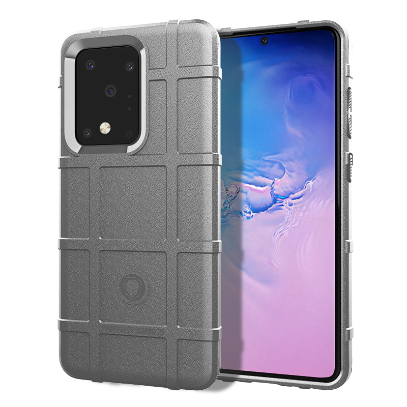 

Квадратная Квадратная Текстура Щита Для Samsung Galaxy S20 Ultra - Серый, Galaxy S20 Ultra