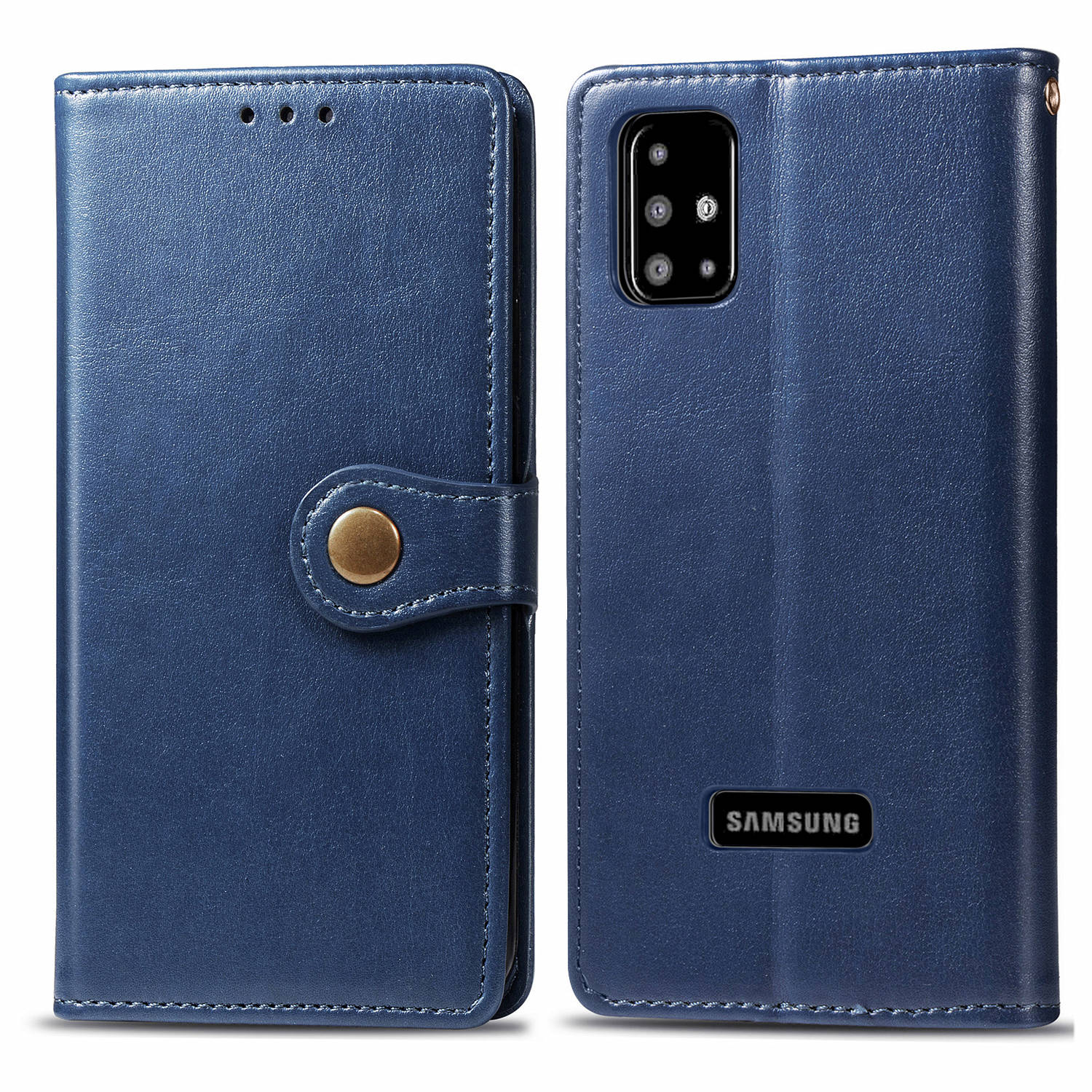 

Корпус Кожи Кожи PU Для Samsung Galaxy A51 - Синий, Galaxy A51 4G