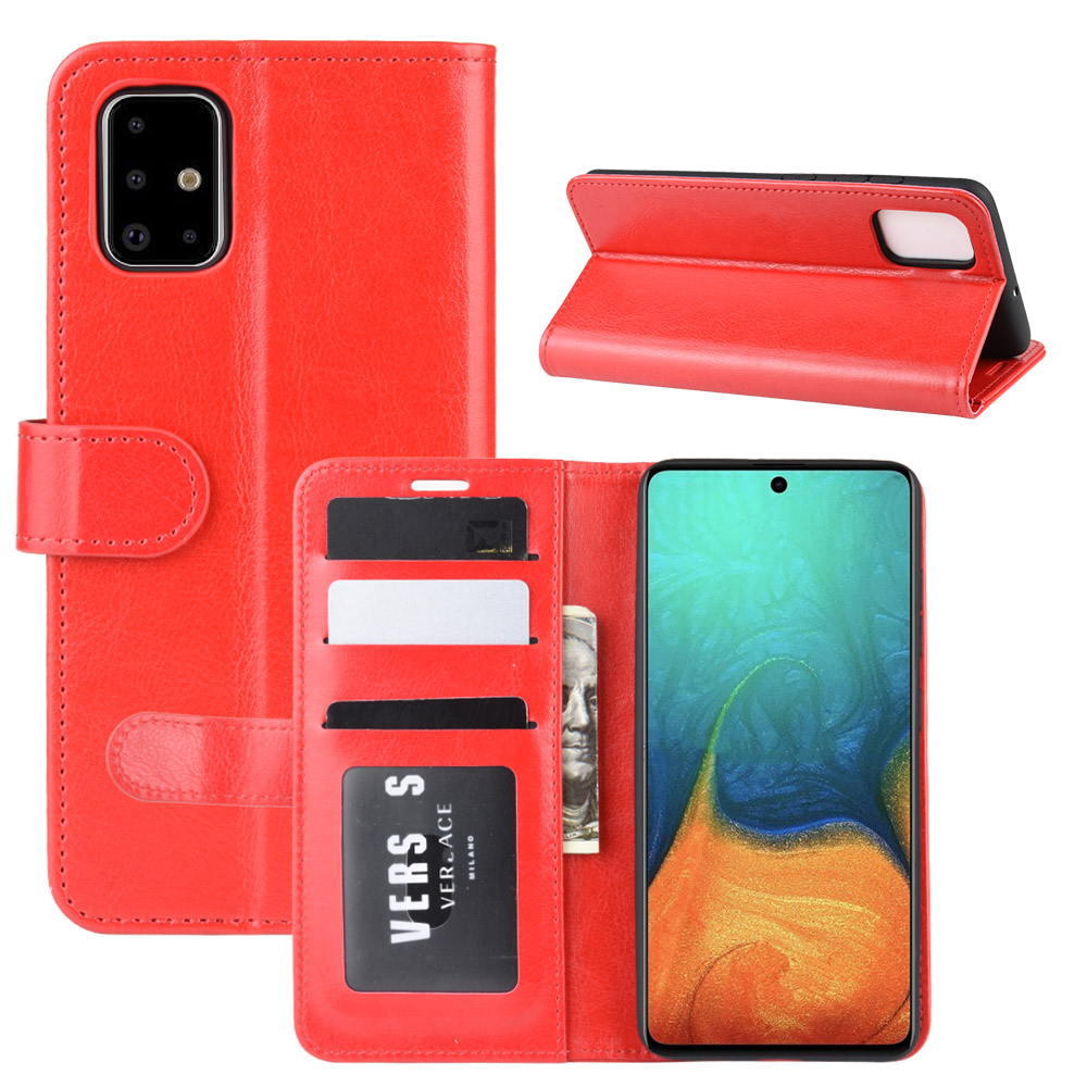 

Сумасшедший Чехол Для Кожи Кожи Кожи Для Samsung Galaxy A71 - Красный, Galaxy A71 4G