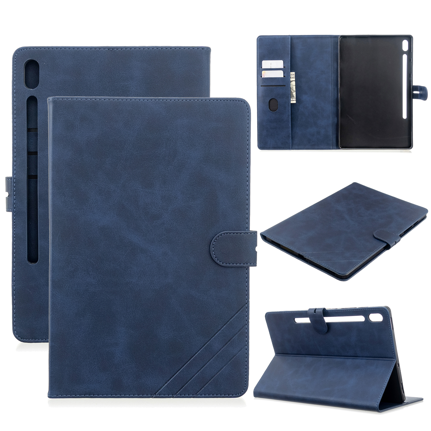 

Auto Wake Sleep Stand Smart Leather Tablet Cover for Samsung Galaxy Tab S6 T860 / T865 - Blue, Galaxy Tab S6