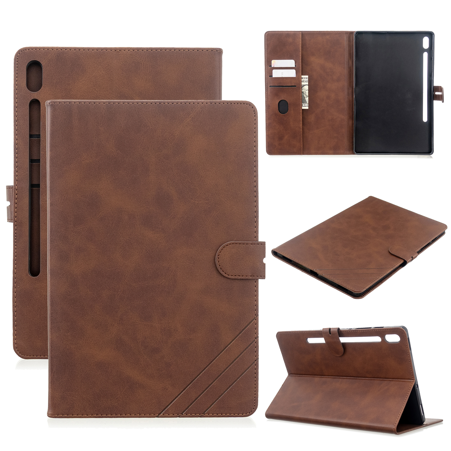 

Auto Wake Sleep Stand Smart Leather Tablet Cover for Samsung Galaxy Tab S6 T860 / T865 - Coffee, Galaxy Tab S6
