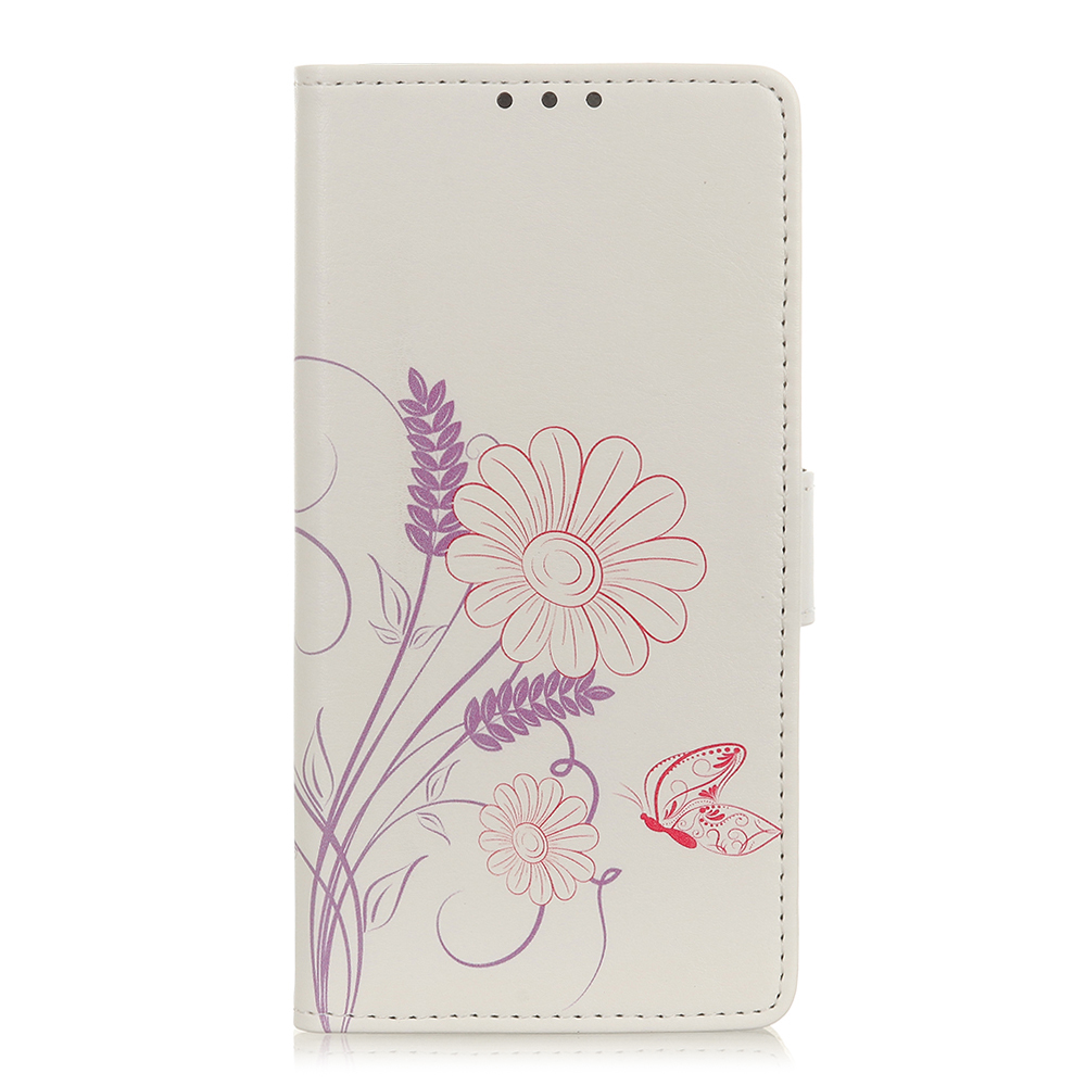 

Pattern Printing Leather Wallet Stand Phone Case for Samsung Galaxy S20 - Flowers Pattern, Galaxy S20