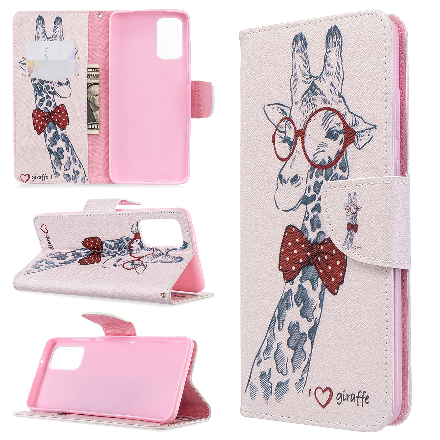 

Pattern Printing Leather Wallet Case for Samsung Galaxy S20 Plus - Giraffe, Galaxy S20 Plus