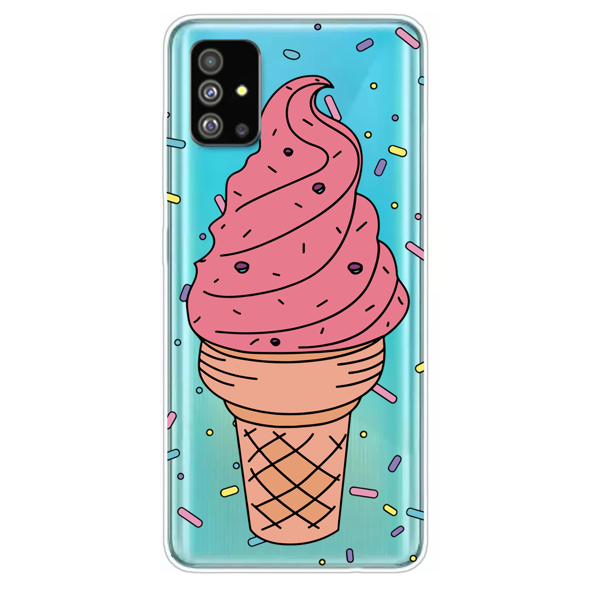 

Pattern Printing IMD Clear TPU Phone Case for Samsung Galaxy S20 Plus - Ice Cream, Galaxy S20 Plus