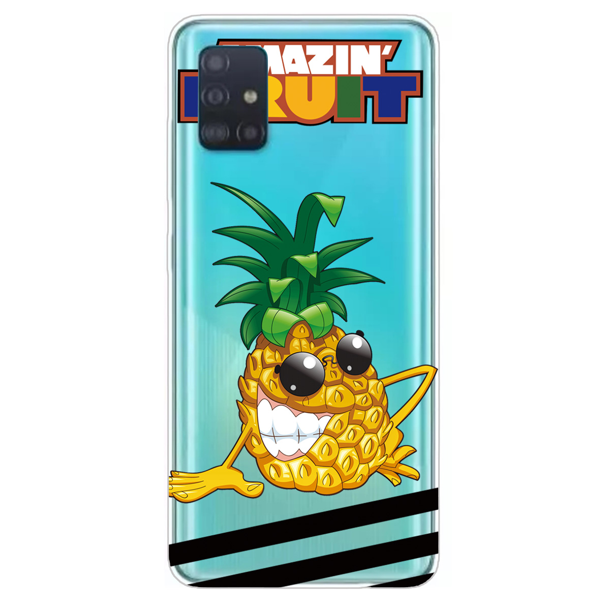 

Узорная Печать IMD TPU Clear Phone Shell Для Samsung Galaxy A71 - Ананас, Galaxy A71 4G