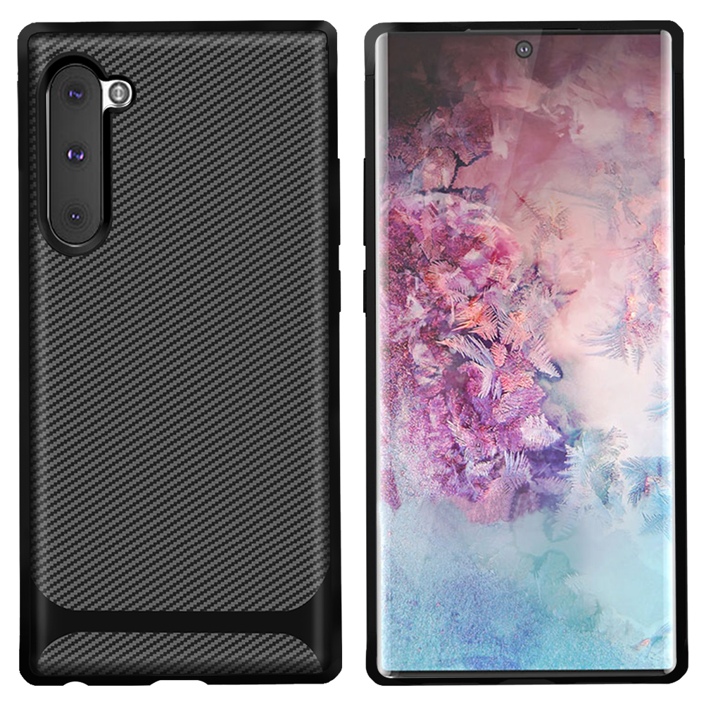 

Противоскользящая Текстура Против Падения ТПУ Мобильный Чехол Для Samsung Galaxy Note 10 / Note 10 5G - Чернить, Galaxy Note 10