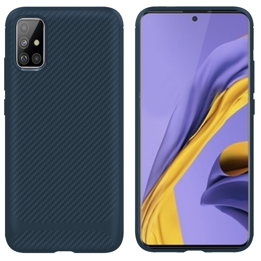 

Carbon Fiber Series Anti-drop TPU Shell for Samsung Galaxy A51 - Blue, Galaxy A51 4G