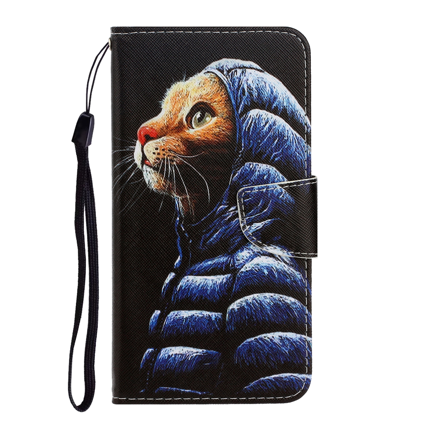 

Pattern Printing Wallet Leather Protector Phone Shell Stand Case for Samsung Galaxy S20 Ultra - Cat Wearing Cloth, Galaxy S20 Ultra