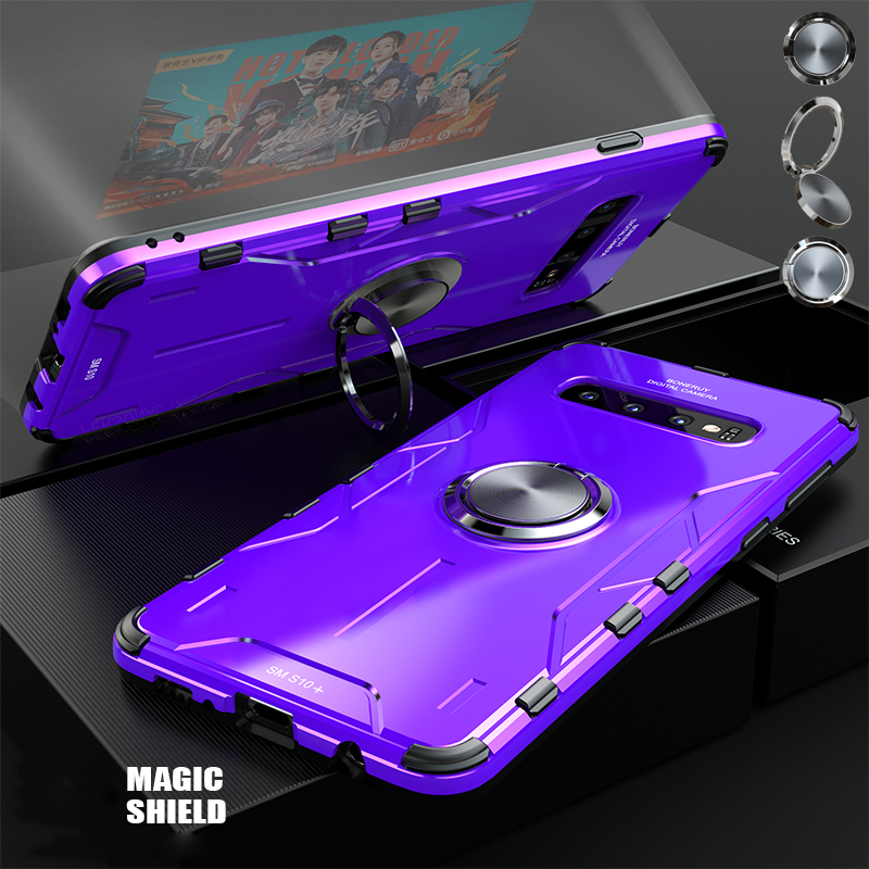 

Drop-proof with Kickstand Metal Phone Cover for Samsung Galaxy S10 Plus - Purple, Galaxy S10 Plus