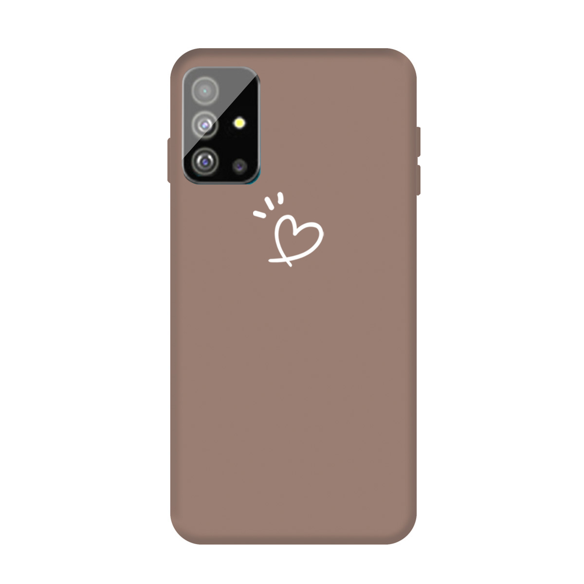 

Heart Pattern Matte TPU Mobile Case for Samsung Galaxy S20 - Khaki, Galaxy S20