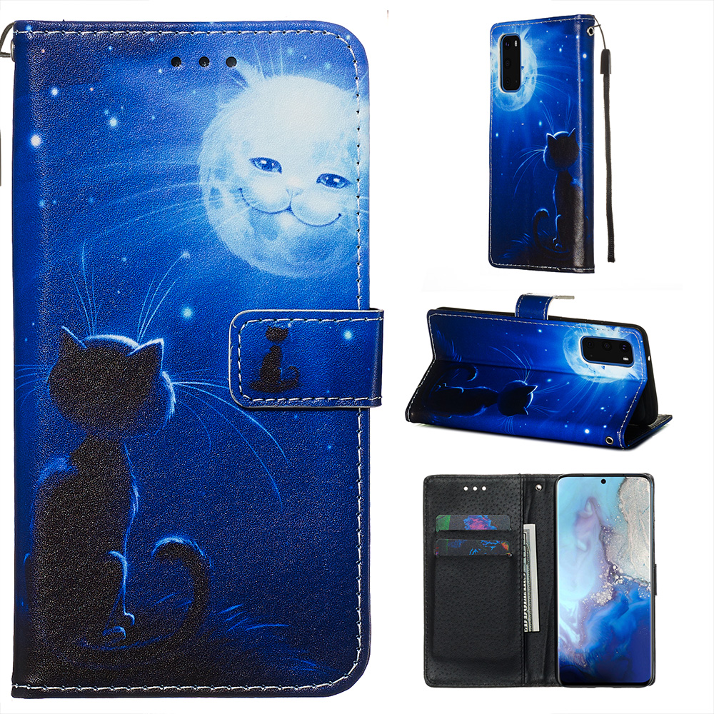 

Pattern Printing Leather Wallet Case for Samsung Galaxy S20 - Cute Cat, Galaxy S20